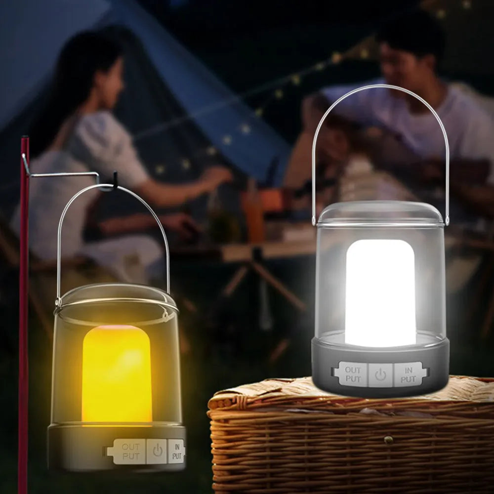 Vibe Geeks 3 Modes Vintage Portable Camping Lantern-USB Rechargeable-3