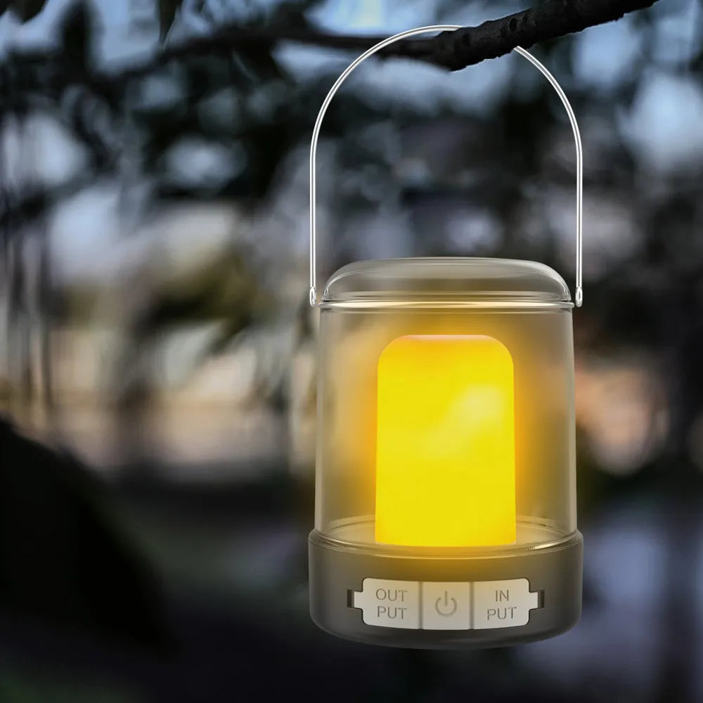Vibe Geeks 3 Modes Vintage Portable Camping Lantern-USB Rechargeable-4