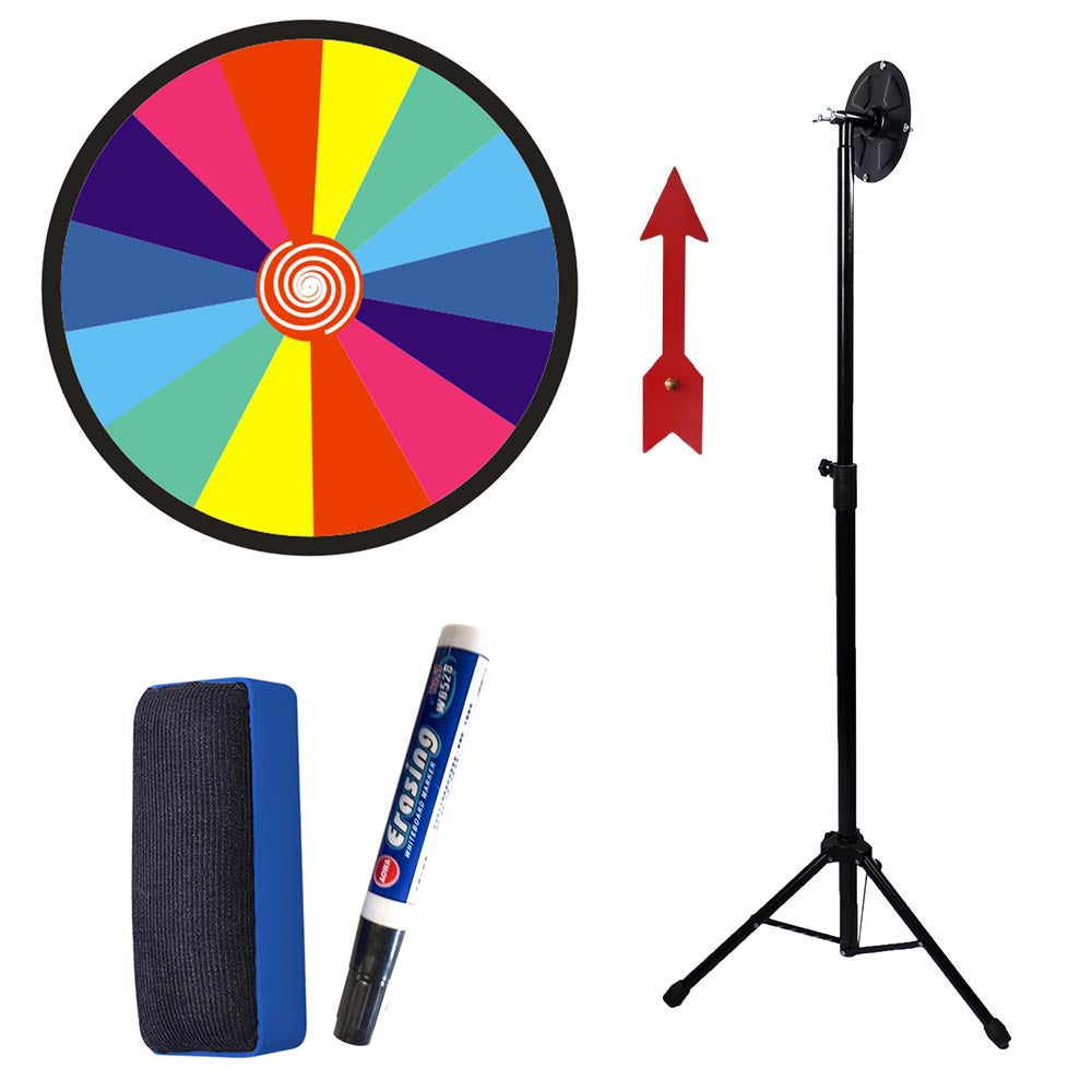Writable wheel of fortune with stand-1